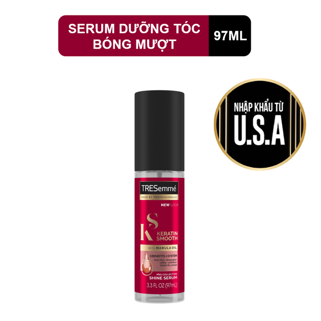 Serum Dưỡng Tóc TRESEMME Keratin Smooth Xịt Dưỡng tóc tạo kiểu Dầu Marula & Keratin Tóc Vào Nếp Bóng Mượt 97ml