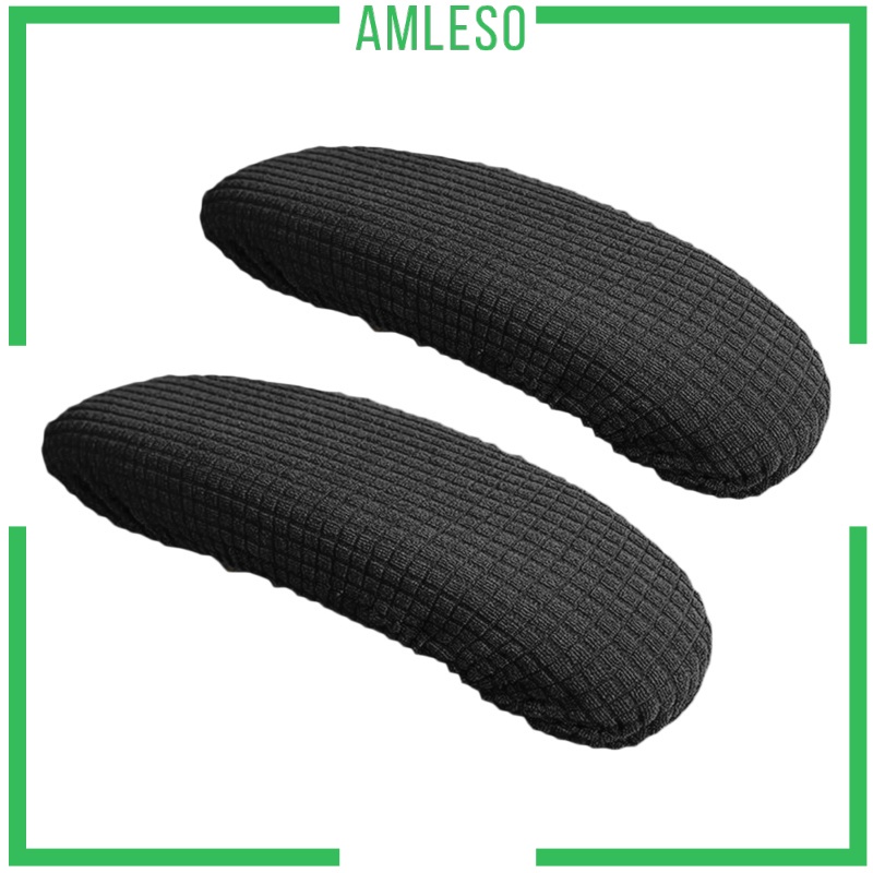 [AMLESO] Elastic Chair Armrest Covers Office Chair Elbow Arm Rest Protector - Black