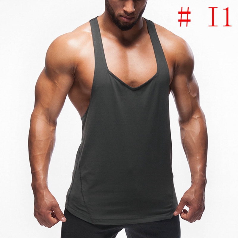 Men Gym Shirt sports vest Sports Shirt Thời Trang Nam Áo nỉ Áo cổ trụ Áo ba lỗ áo vest nam áo thể thao áo thể dục RFC