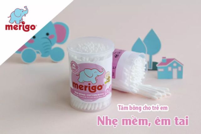 Tăm bông hộp tròn nắp xoay MERIGO/ KOTTON CARE