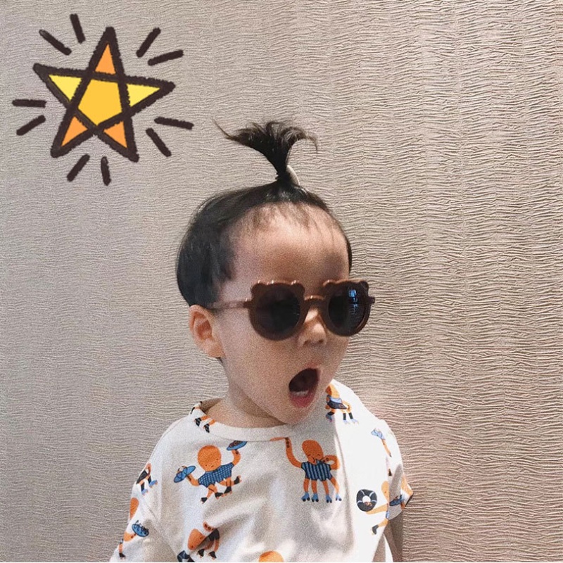 Kính Mát Chống Tia Uv Hình Gấu Hoạt Hình Dễ Thương Cho Bé