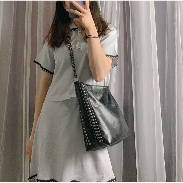 TÚI DA ĐINH HOT / TÚI TOTE NẠM ĐINH ULZZANG