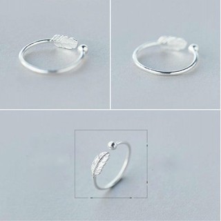 Nhẫn bạc nữ PANMILA - Nhẫn lông vũ (TS-NN-A4)