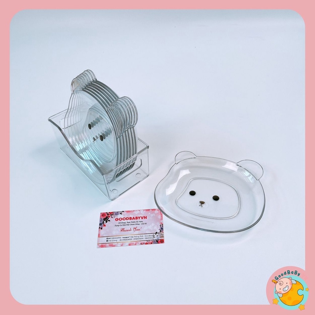 Combo đĩa hình gấu cao cấp ngộ ngĩnh bài trí thức ăn cho bé và cả gia đình Goodbabyvn