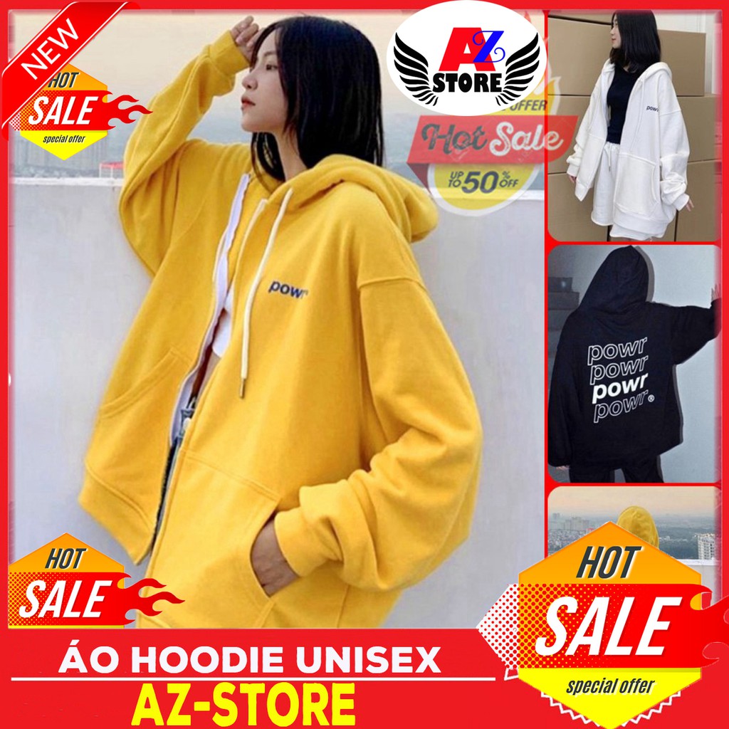 (FREESHIP) ❤ ÁO HOODIE - ÁO KHOÁC NỈ NGOẠI Dây Kéo (HD1180 - Powr) đủ Size M,L,XL | BigBuy360 - bigbuy360.vn