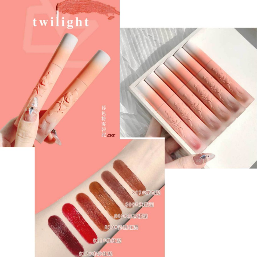 Son Tint Kem Lì CVZ Hình Gấu In Nổi Matte Lip Glaze KST01- KIMBEAUTY