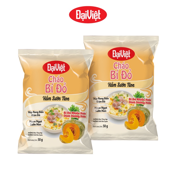 - Cháo Bí Đỏ Hầm Sườn Non Đại Việt- Ăn liền - Gói 50g