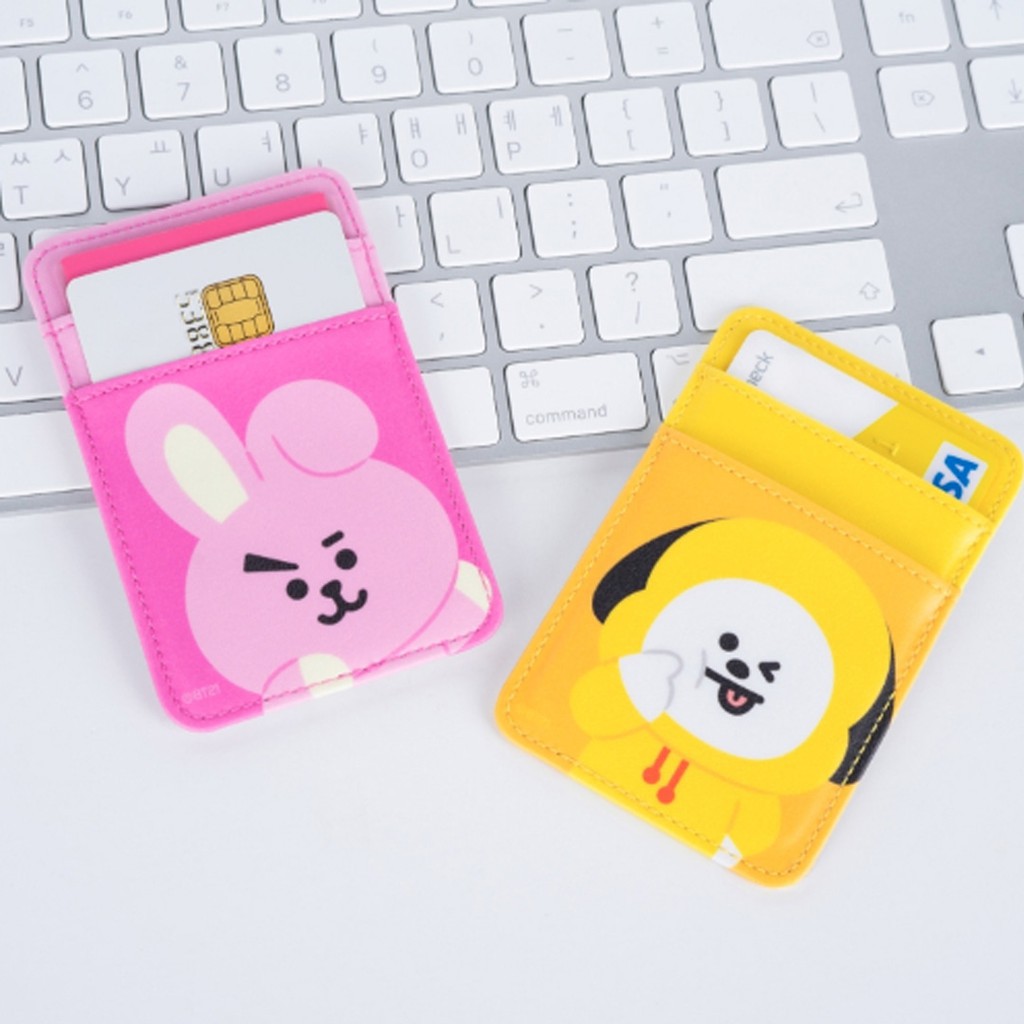 BTS BT21 Official Card Pocket Two Card Storage / Tata Chimmy RJ Koya Cooky Mang Shooky Van