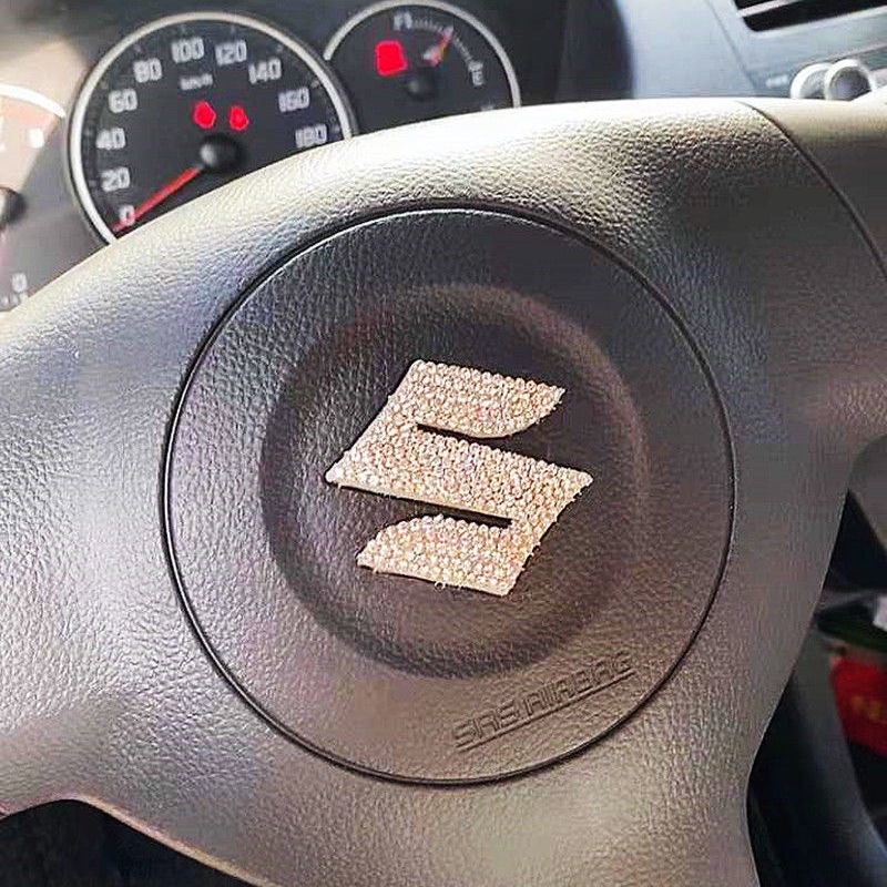 Nhãn Dán Trang Trí Vô Lăng Xe Hơi qiyue witra tianyu swift Đính Kim Cương Giả