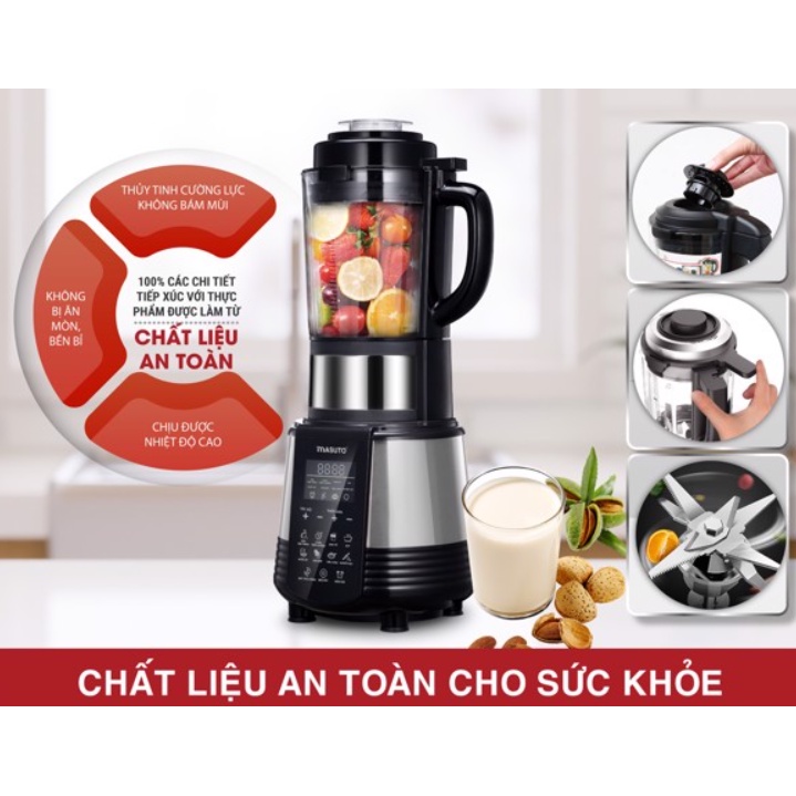 Máy làm sữa hạt Masuto MS-GALAXY 1.75l công suất 800w thủy tinh chịu lực chống ồn cao cấp