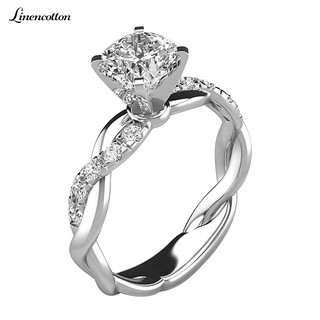 Nhẫn Đính Hôn Đính Đá Zircon