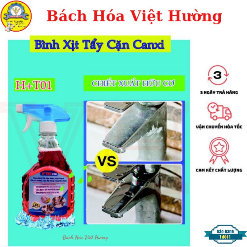 Bình xịt tẩy inox ht01, tạo độ bóng cho inox HT01, bình xịt tẩy cặn canxi trên inox HT01, cặn nước cứng, xà phòng