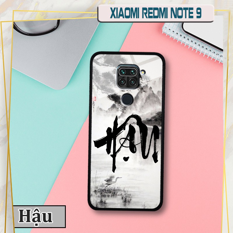 Ốp lưng kính 3D Xiaomi Redmi Note 9- in chữ thư pháp ý nghĩa