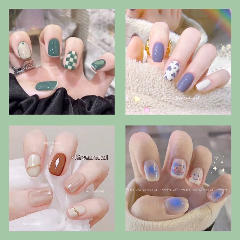 Set 24 nail giả nhiều kích cỡ móng tiện lợi dễ dùng