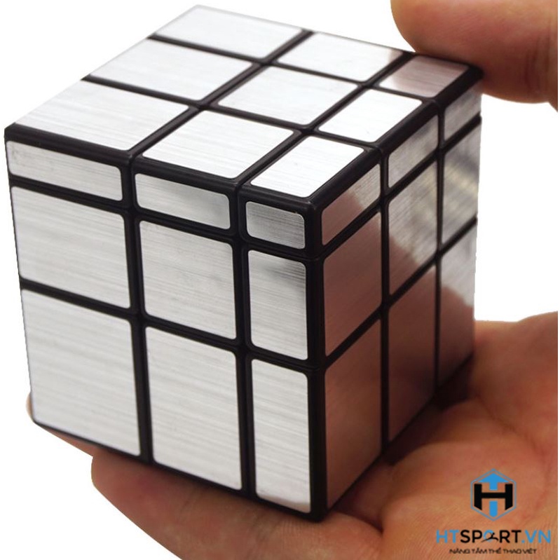 RuBik Tráng Gương Bạc, Rubik 3x3 Mirror Cube WiYi Lập Phương Viền Đen - Phát Triễn IQ Cao Cấp