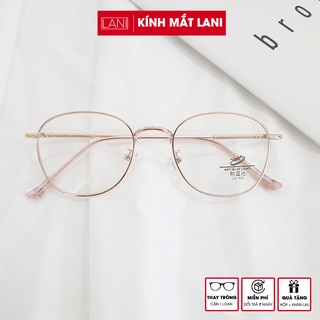 Gọng kính cận nam nữ dáng bầu kim loại LANI 5260 - Lắp mắt cận có độ theo yêu cầu
