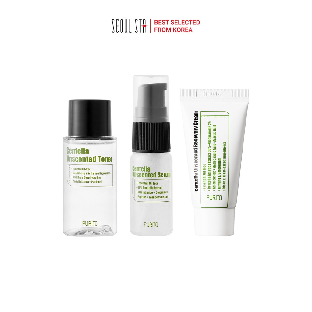 Bộ dưỡng da PURITO Centella Unscented Mini Kit