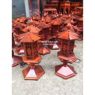 đèn thờ mái chùa gỗ hương ta