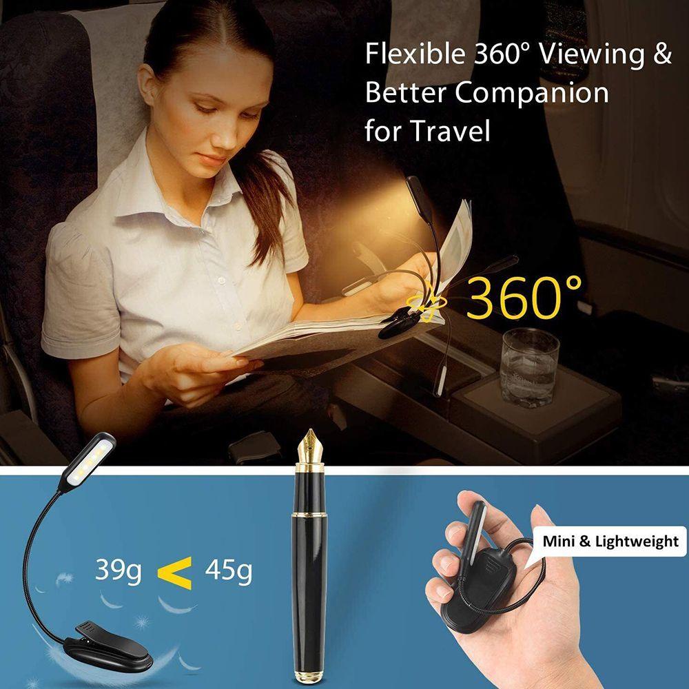 Đèn LED Kẹp Đọc Sách Có Thể Sạc Lại Được Thiết Kế Mới