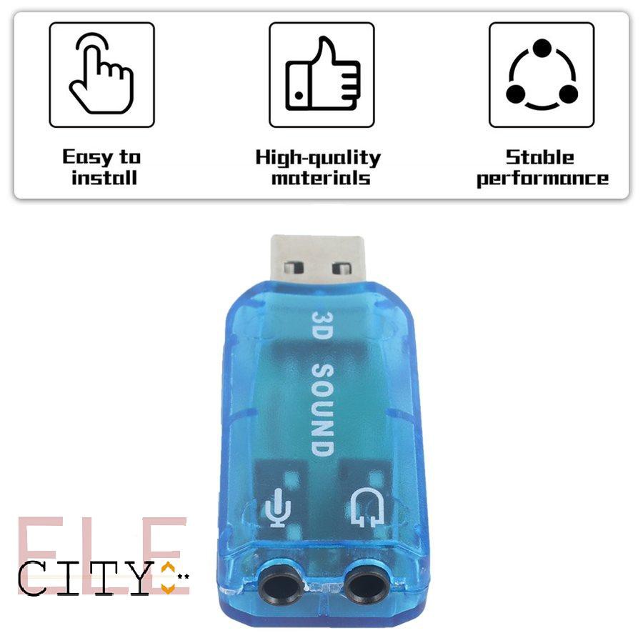 Card Âm Thanh 3d 107ele Usb 1.1 7.1 Ch