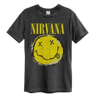 Áo thun nam tay ngắn in hình Nirvana "Worn Out Smile"