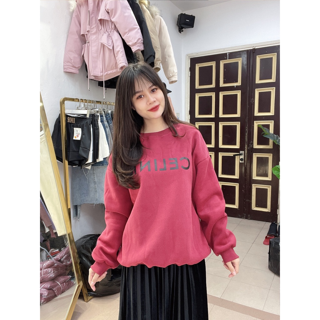 Áo nỉ bông in chữ dáng rộng Unisex 1524 IMES SHOP | BigBuy360 - bigbuy360.vn