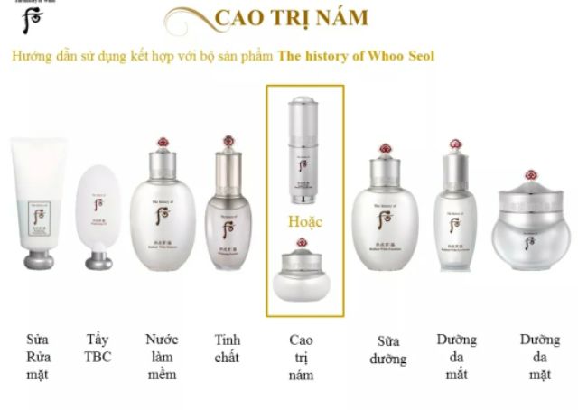 Set whoo trắng da giảm sạm nám đông y hoàng cung whoo