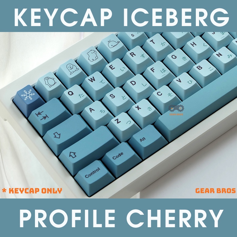 Keycap Iceberg Cho Bàn Phím Cơ Chất Liệu Thick PBT Cherry Profile In Dyesub 142 Phím | Gearbros