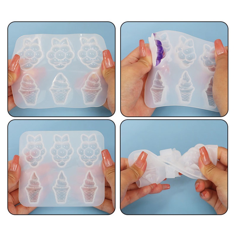 Sa Khuôn Làm Móc Khóa Hình Trái Cây Sáng Bóng