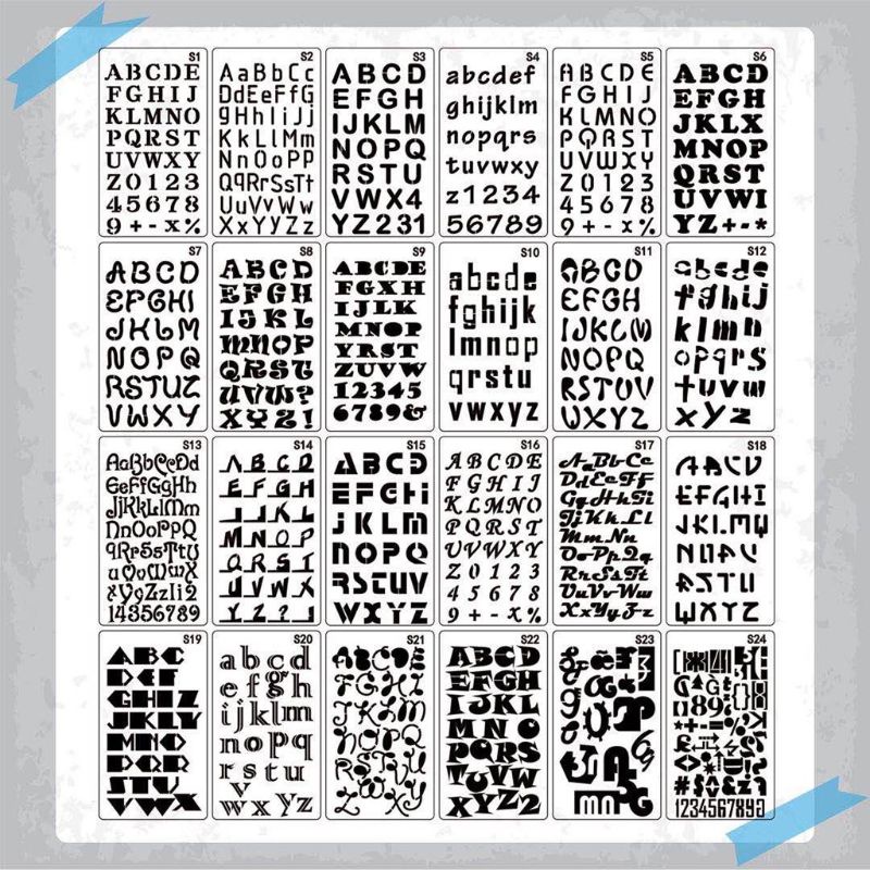 Bộ 24 Khuôn Cắt Hình Chữ Cái Alphabet Dùng Trang Trí Scrapbook