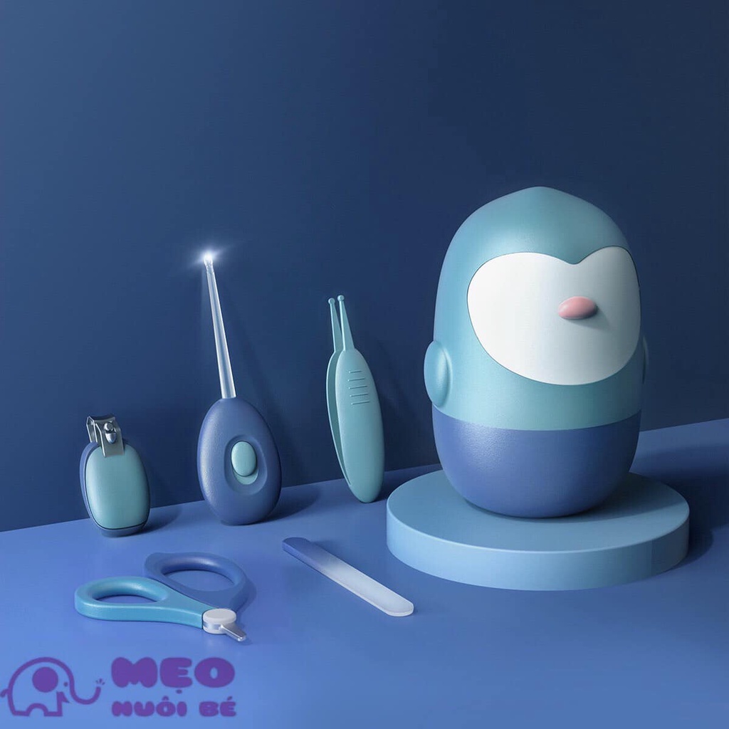 Bộ dụng cụ bấm móng - lấy ráy tai cho bé 5 chi tiết chim cánh cụt