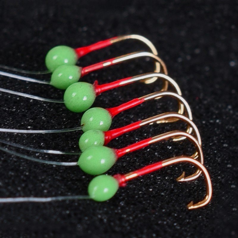 Bộ Thẻo 7 lưỡi câu cá mương hồ siêu nhạy có rọ sắt