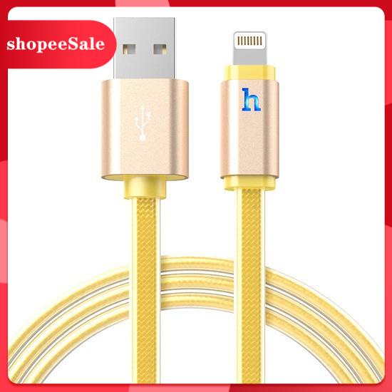 [Mẫu mới] Cáp Sạc Nhanh Hoco UPL 12 Lightning dài 2m Dùng Cho Iphone Dây Dù Chống Đứt Có Đèn Led Báo Đầy Pin Bảo Hành To