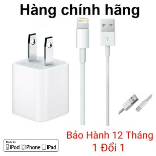Củ cáp sạc iphone/ipad/ipod 5/5s/6/6s/6plus/6splus/7/8/7plus/8plus/x/xsmax lightning cable bảo hành 12 tháng