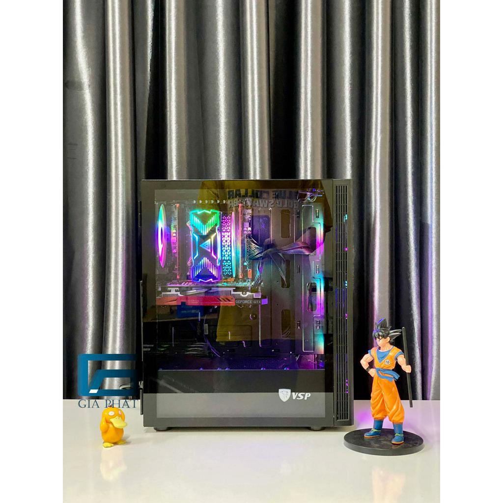 PC gaming xeon mạnh gần bằng I7 VGA 8GB ram 16gb chiến all game LEd kính cường lực - Lol, Pubg, Valorant, Fifa....