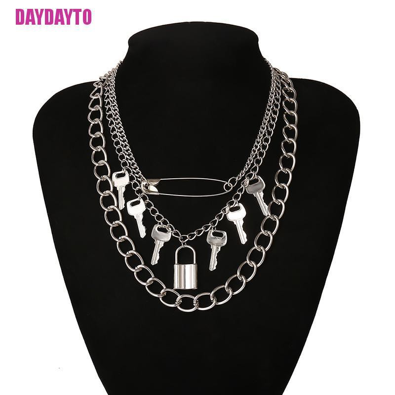 Vòng Cổ Choker Mặt Hình Chìa Khóa Thiên Thần Phong Cách Gothic Punk Hip Hop