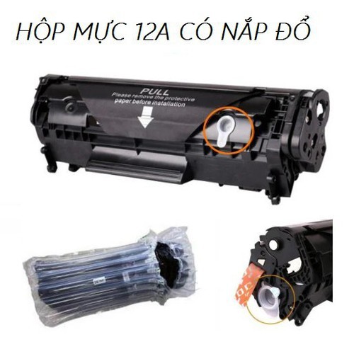 HỘP MỰC 12A - CANON 2900 (303) CÓ LỖ ĐỔ MỰC, XÃ THẢI