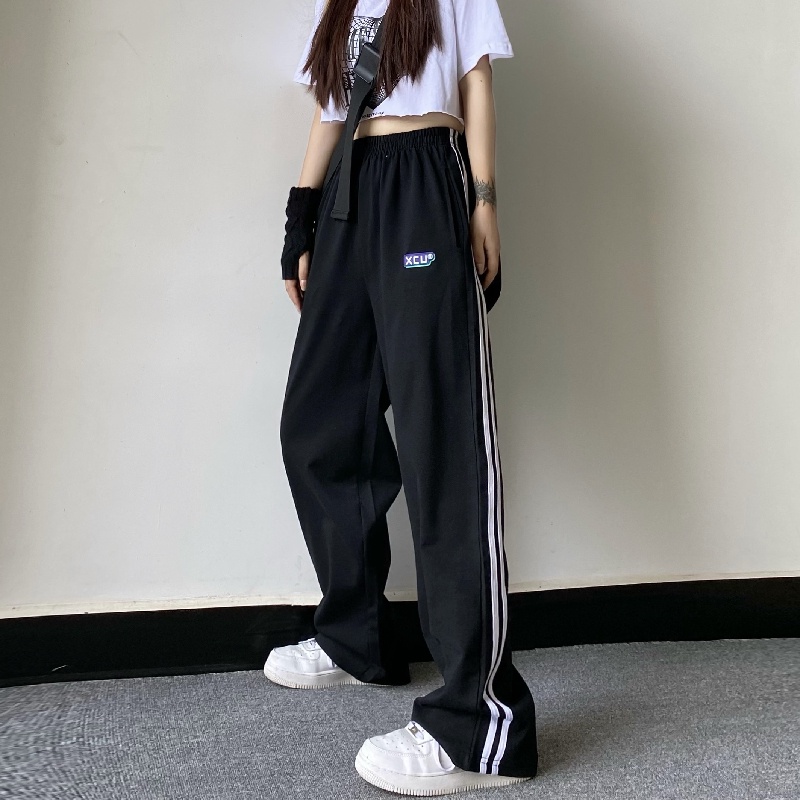 NRVP Quần Nữ Ống Rộng Lưng Cao Phong Cách Hàn Quốc Mới