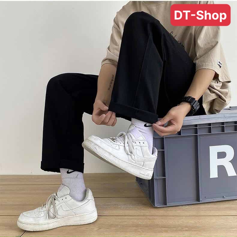 Quần baggy kaki nam nữ Nasa - Kiểu quần ống rộng basic unisex - 3 màu đen, vàng, ghi -DT Shop | BigBuy360 - bigbuy360.vn