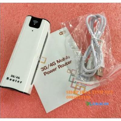 Bộ phát wifi bằng sim 3G/4G tích hợp thêm tính năng sạc dự phòng 2200mah