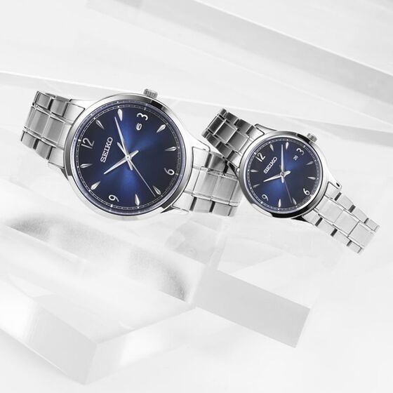 Đồng hồ nữ Seiko SXDG99P1 Chính Hãng Nhật Bản - Dây Thép Không Rỉ - Mặt Xanh Sunray