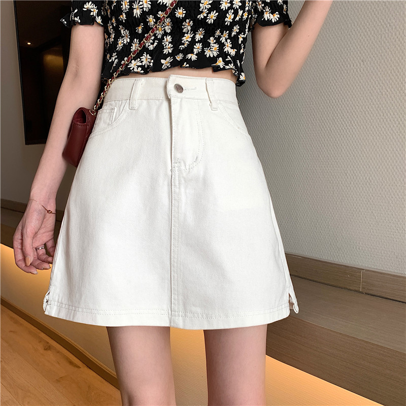 [Mã FADIRECT20 giảm 20K đơn 150K] Chân Váy Denim Lưng Cao Kiểu Chữ A Phong Cách Hàn Quốc Dễ Phối Đồ | BigBuy360 - bigbuy360.vn