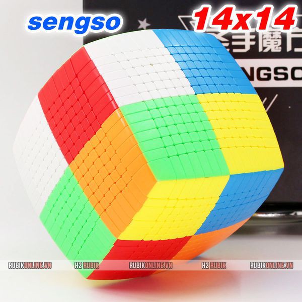 [Siêu Khủng] Rubik 14x14 ShengShou ShengSo 14x14 rubik Độc nhất vô nhị siêu bền bỉ nhựa có màu stickerless