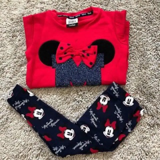 Sét bộ nỉ Disney Minnie Mouse bé gái