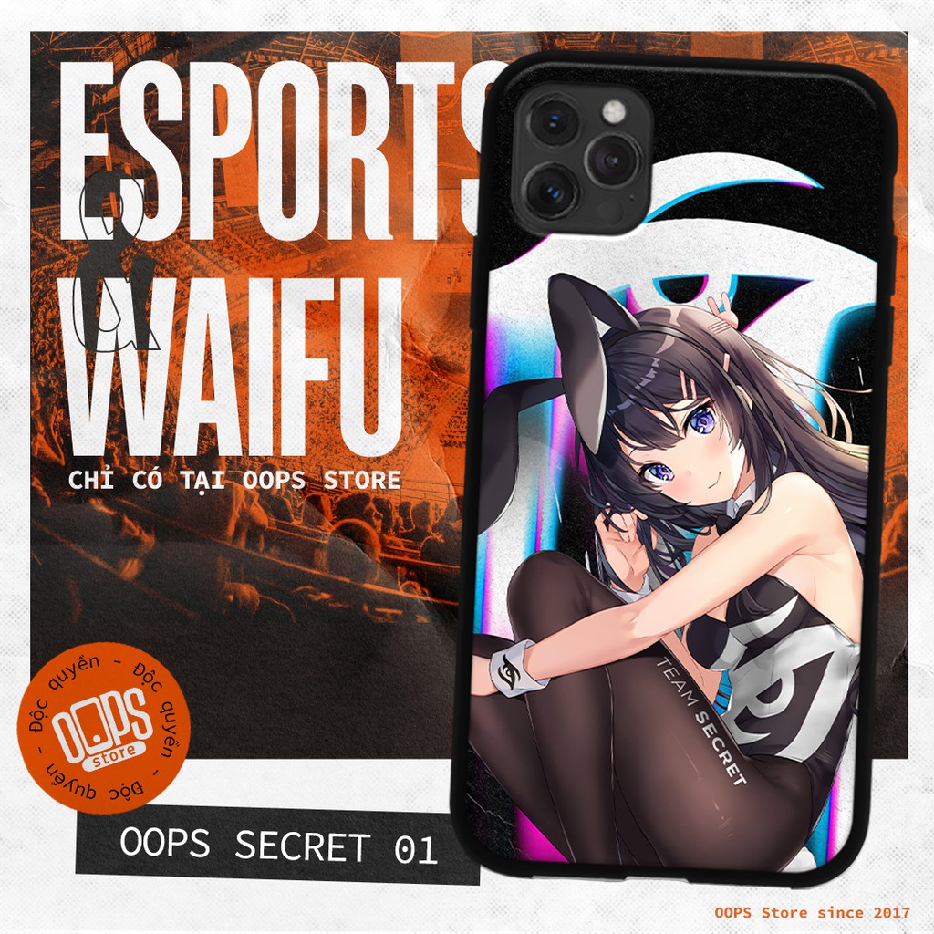 Ốp lưng Esports Waifu Team Secret dành cho iPhone