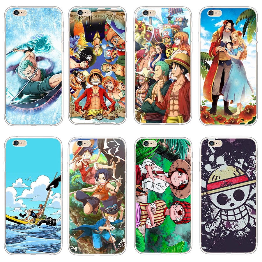 Ốp Lưng Silicone TPU HọA TiếT HoạT HìNh One Piece ThờI Trang Cho iPhone 5/5s 6/6s