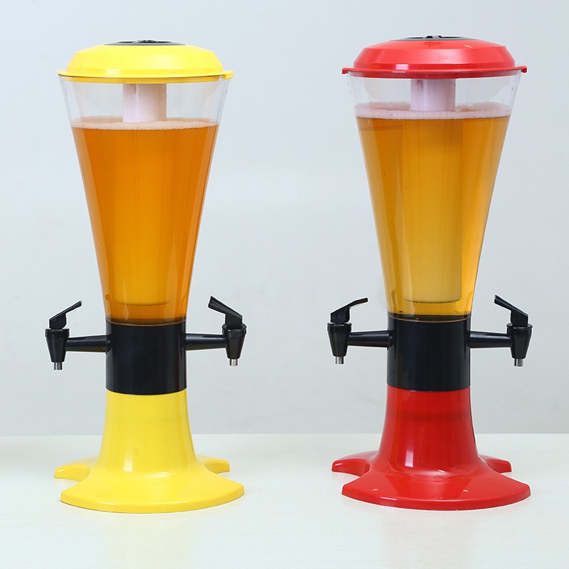 Tháp Bia  2 Vòi 3 Lít Có Đèn Led Hàng Chất Lượng Cao Bền Đẹp
