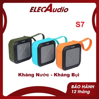 Loa bluetooth chống nước W-King S7, Loa nghe nhạc không dây xách tay siêu bền, chống va đạp tốt, nghe nhạc hay. BH : 12T