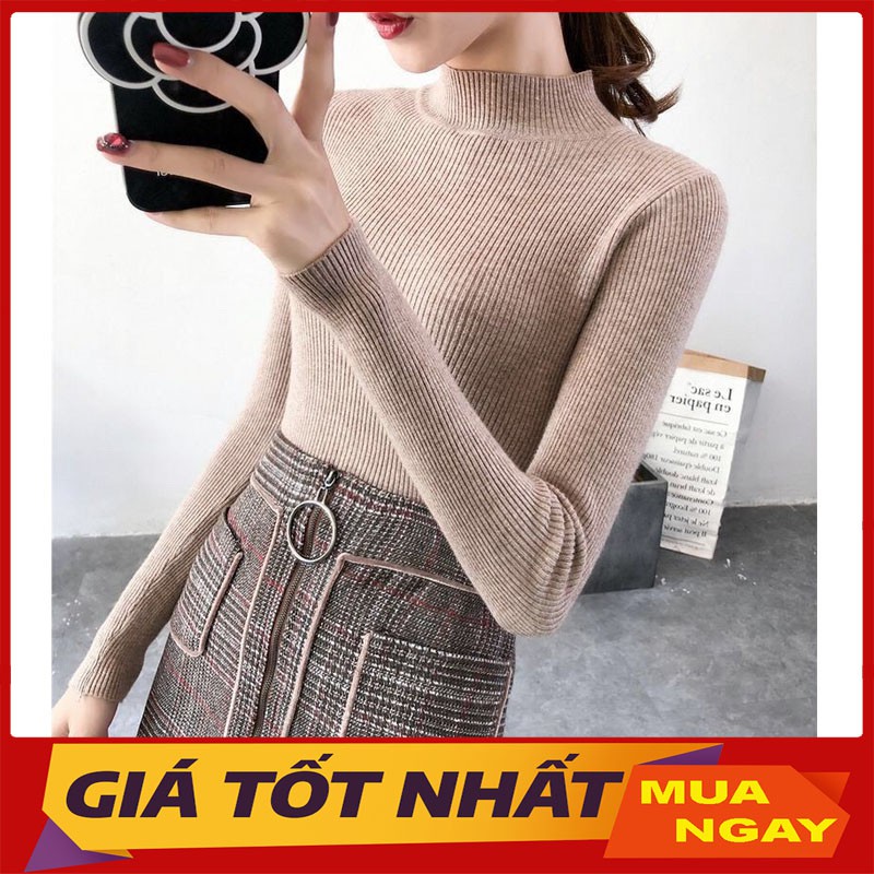 Áo Len Tăm Cổ Ba Phân Tay Dài Hàng Loại 1 M023