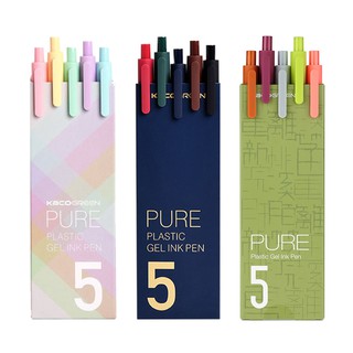 Set 5 bút mực gel kaco 5 màu ngòi 0.5mm cao cấp
